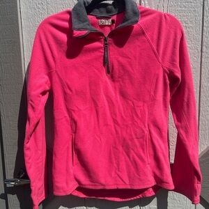 SO Vibrant Pink Fleece with Gray Accents